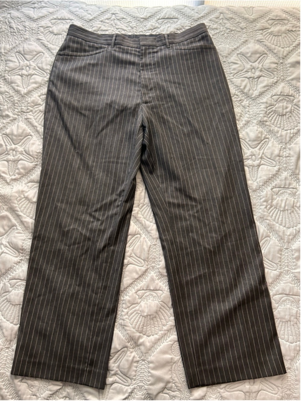 Michael Kors Men’s 36x30 Gray Pinstripe Wool Blend Dress Pants
